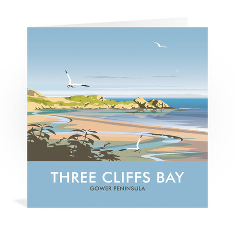 Three Cliffs Bay Greeting Card