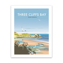 Load image into Gallery viewer, Three Cliffs Bay Art Print
