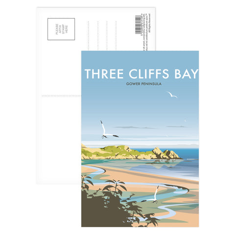 Three Cliffs Bay Postcard Pack of 8