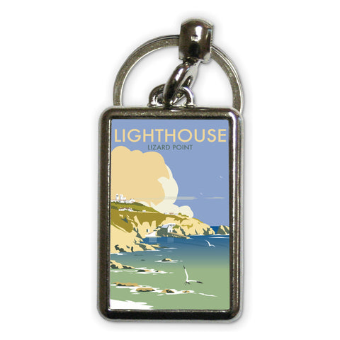Lizard Point Lighthouse Metal Keyring
