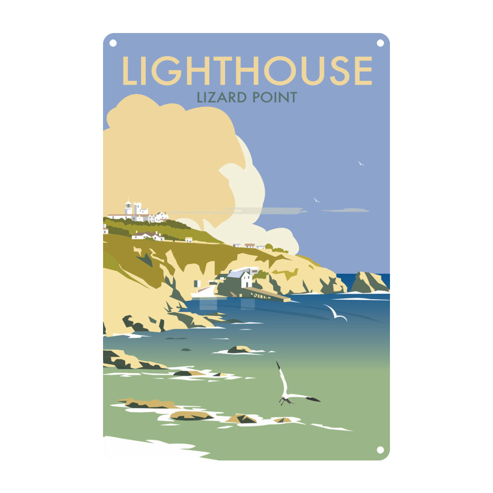 Lizard Point Lighthouse Metal Sign – Dave Thompson Art