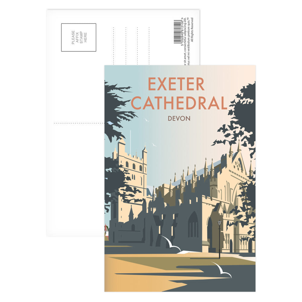 Exeter Cathedral, Devon Postcard Pack of 8 – Dave Thompson Art