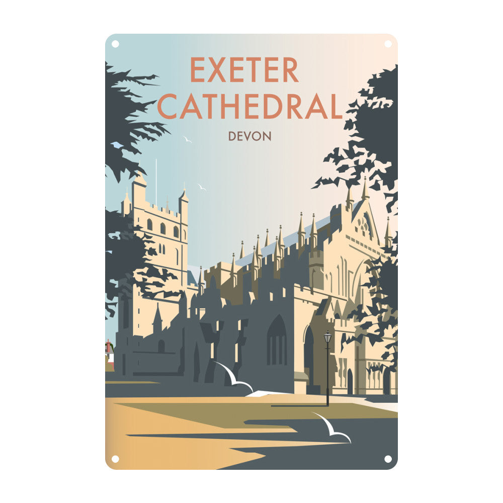 Exeter Cathedral, Devon Metal Sign – Dave Thompson Art