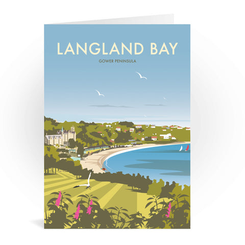 Langland Bay Greeting Card