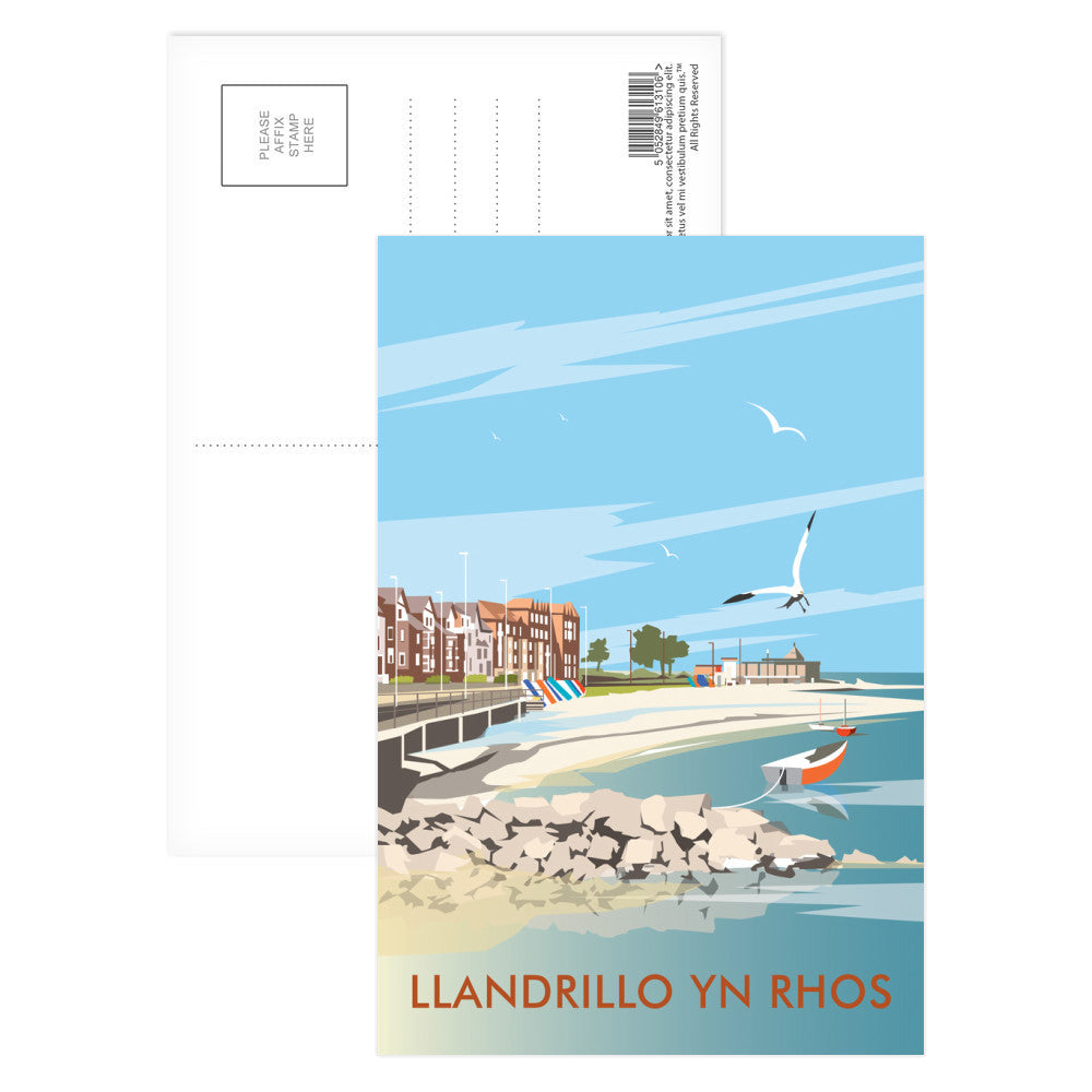 Llandrillo Yn Rhos, Wales Postcard Pack of 8