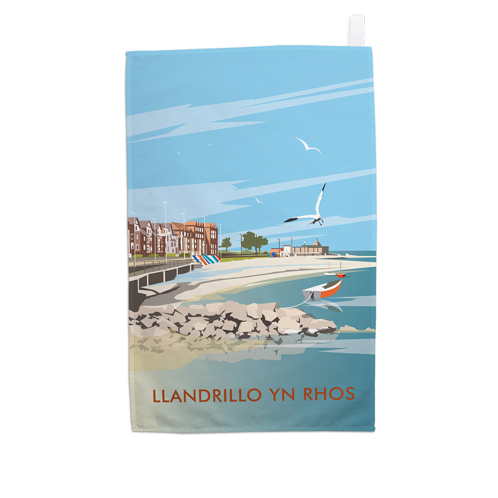 Llandrillo Yn Rhos, Wales Tea Towel