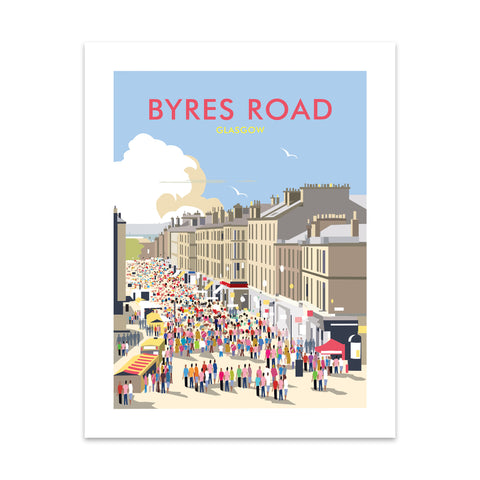 Byres Road, Glasgow - Fine Art Print