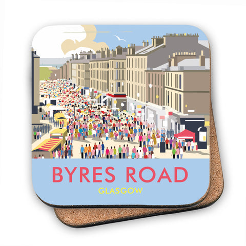 Byres Road, Glasgow - Cork Coaster