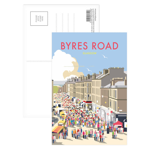Byres Road, Glasgow Postcard Pack of 8