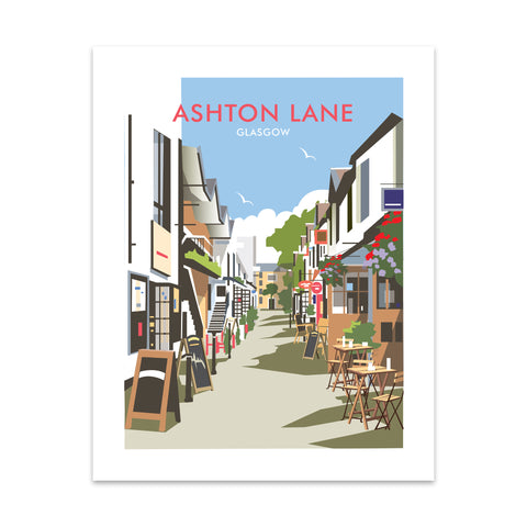 Ashton Lane, Glasgow - Fine Art Print