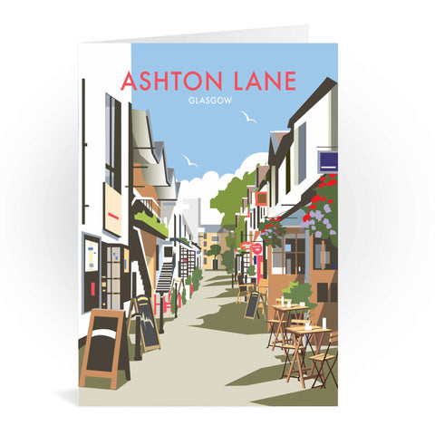 Ashton Lane, Glasgow Greeting Card