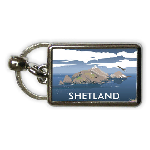 Shetland, Scotland Metal Keyring