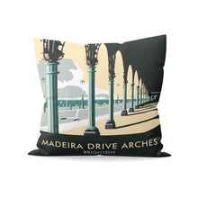 Load image into Gallery viewer, Madeira Drive Arches, Brighton Cushion
