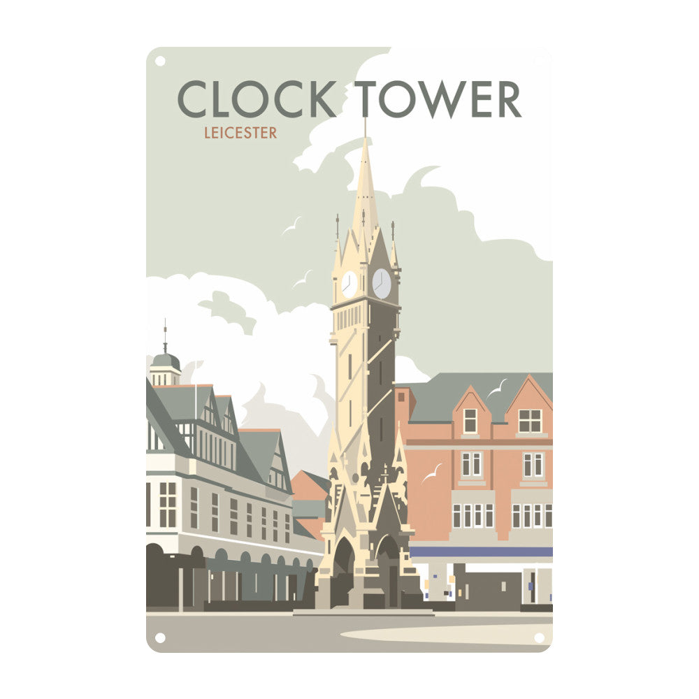 Clock Tower, Leicester Metal Sign