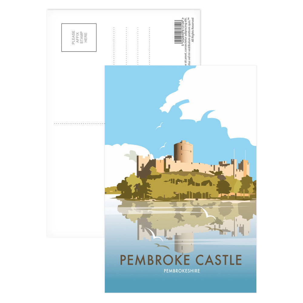 Pembroke Castle, Pembrokeshire Postcard Pack of 8
