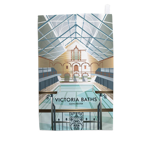 Victoria Baths, Manchester Tea Towel