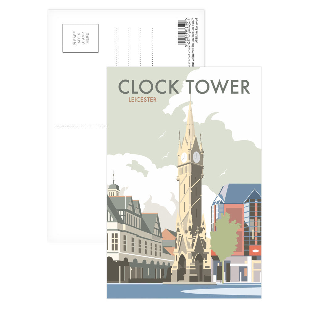 Clock Tower, Leicester Postcard Pack of 8