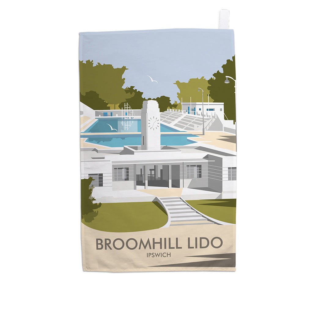 Broomhill Lido, Ipswich Tea Towel