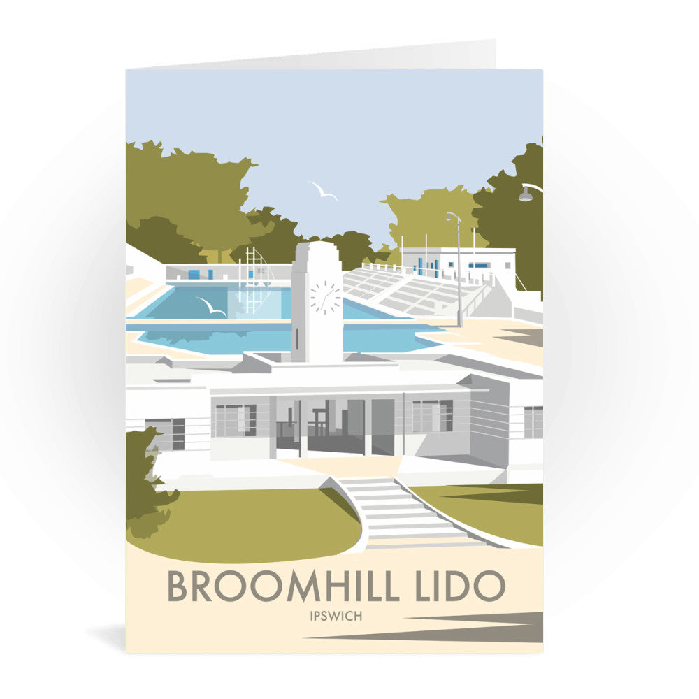Broomhill Lido, Ipswich Greeting Card