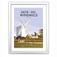 Load image into Gallery viewer, Jack And Jill Windmills, Pyecombe Art Print
