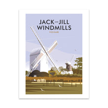 Load image into Gallery viewer, Jack And Jill Windmills, Pyecombe Art Print
