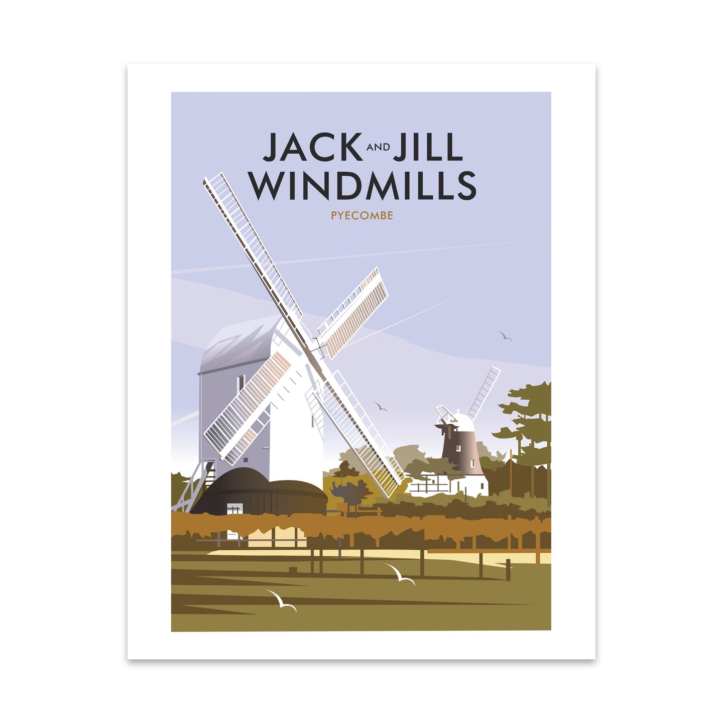Jack And Jill Windmills, Pyecombe Art Print