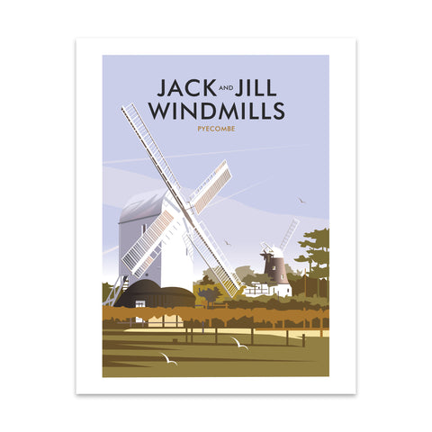 Jack And Jill Windmills, Pyecombe Art Print