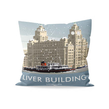 Load image into Gallery viewer, Liver Building, Liverpool Cushion

