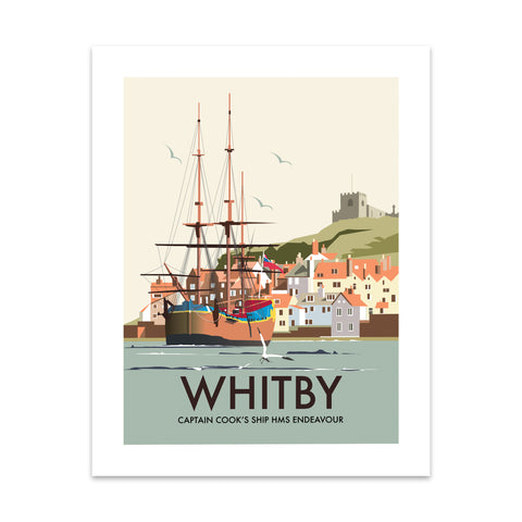 Whitby, Captain Cook'S Ship Hms Endeavour Art Print