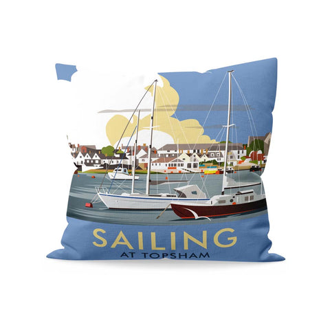 Sailing At Topsham Cushion