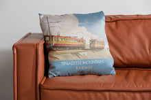 Load image into Gallery viewer, Snaefell Mountain Railway, Isle Of Man Cushion
