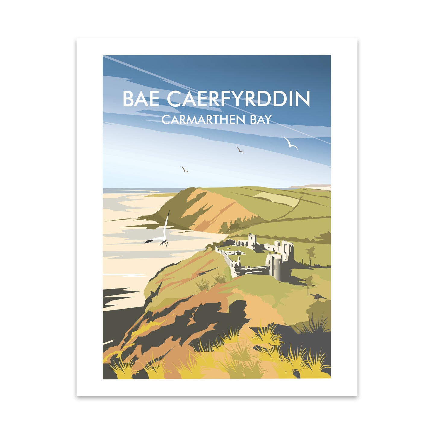 Bae Caerfyrddin, Carmarthen Bay Art Print