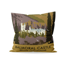Load image into Gallery viewer, Balmoral Castle, Below Lochnagar, Royal Deeside Cushion
