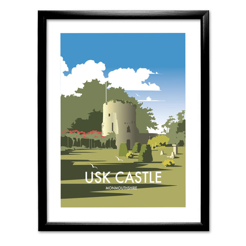 Usk Castle, Monmouthshire Art Print