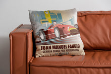 Load image into Gallery viewer, Juan Manuel Fangio, Grand Prix, Nurburgring,1957 Cushion
