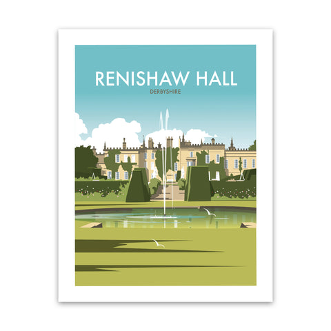 Renishaw Hall, Derbyshire Art Print