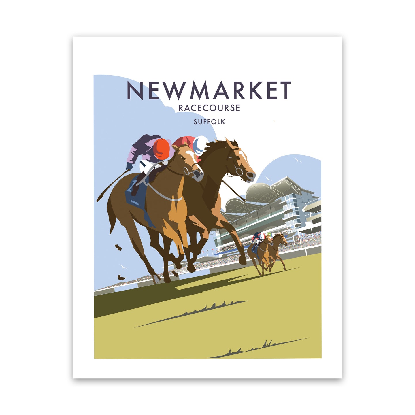 Newmarket Racecourse, Suffolk Art Print