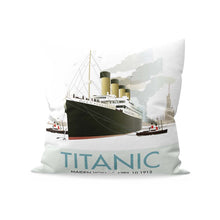 Load image into Gallery viewer, Titanic, Maiden Voyage, 10/04/1912 Cushion
