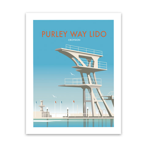 Purley Way Lido, Croydon Art Print