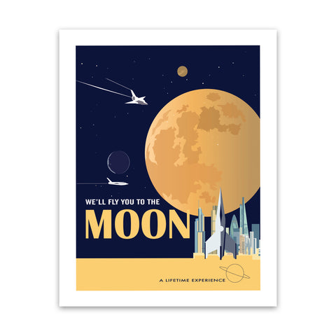 To The Moon Art Print
