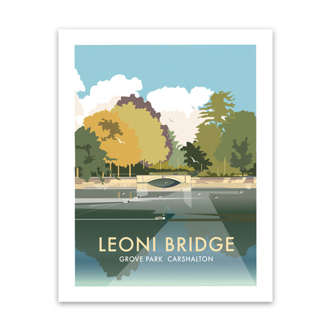 Leoni Bridge, Grove Park, Carshalton Art Print
